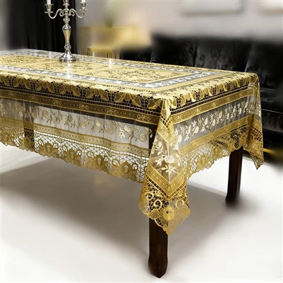 Златни вез чипкани столњак